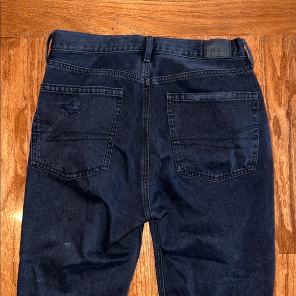 American Eagle Black Distressed High Rise Denim Jeans Women’s Size 6 Short - Picture 10 of 12